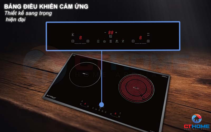 Bảng điều khiển cảm ứng hiển thị trực quan dễ dàng thao tác