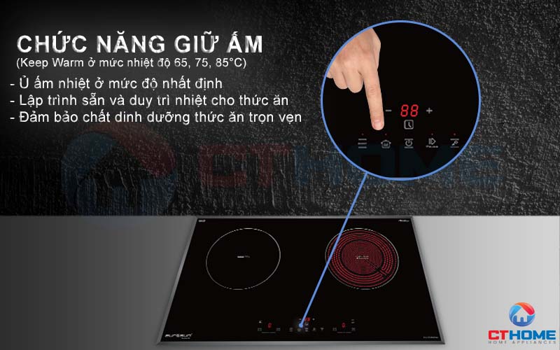 Chức năng hâm nóng- ủ ấm giữ vẹn nguyên dinh dưỡng thức ăn