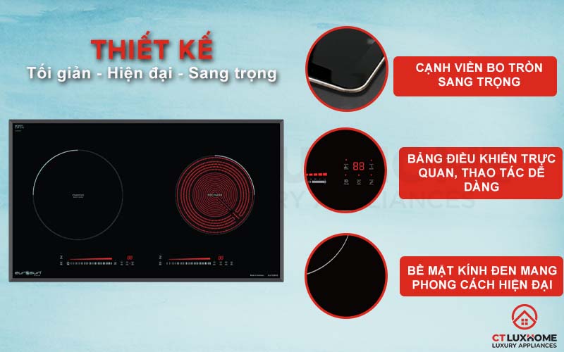 Thiết kế hiện đại, phù hợp với nhiều không gian bếp.