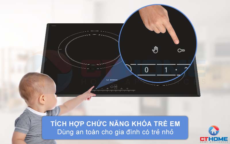 Tích hợp tính năng khóa trẻ em an toàn cho các gia đình có con nhỏ.