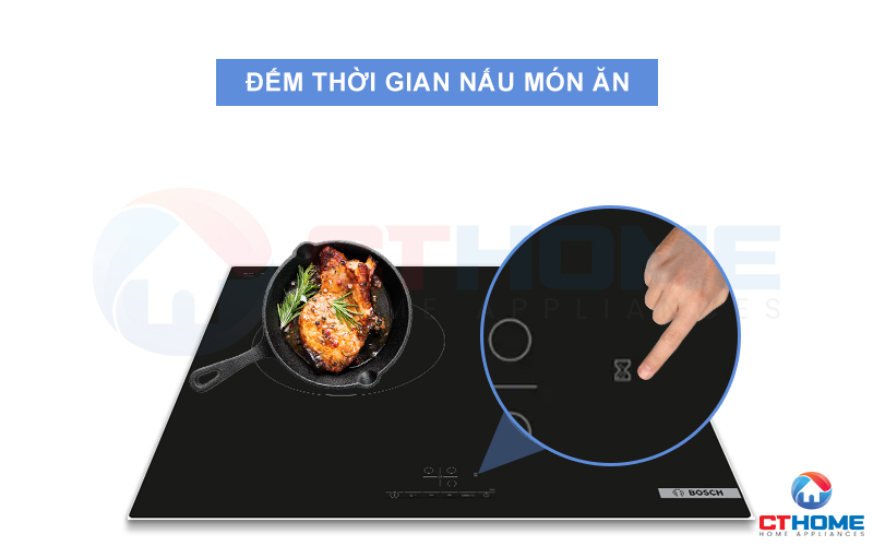 Chức năng đếm thời gian nấu món ăn giúp người dùng biết được thời gian chính xác để nấu món ăn đó trong bao lâu