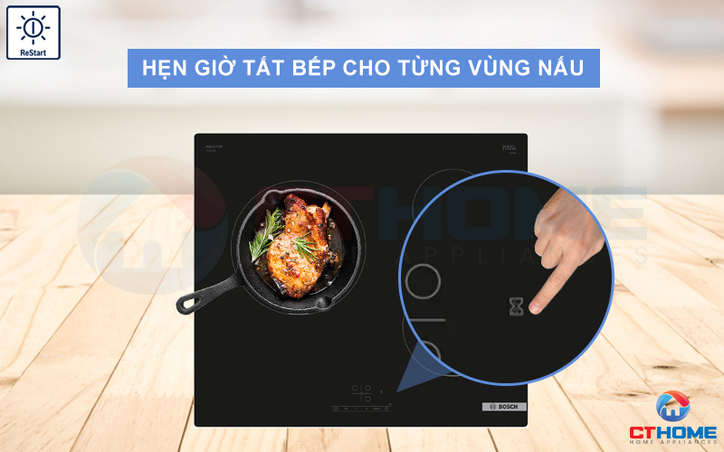 Chức năng hẹn giờ tắt giúp bạn chủ động hơn trong thời gian nấu nướng