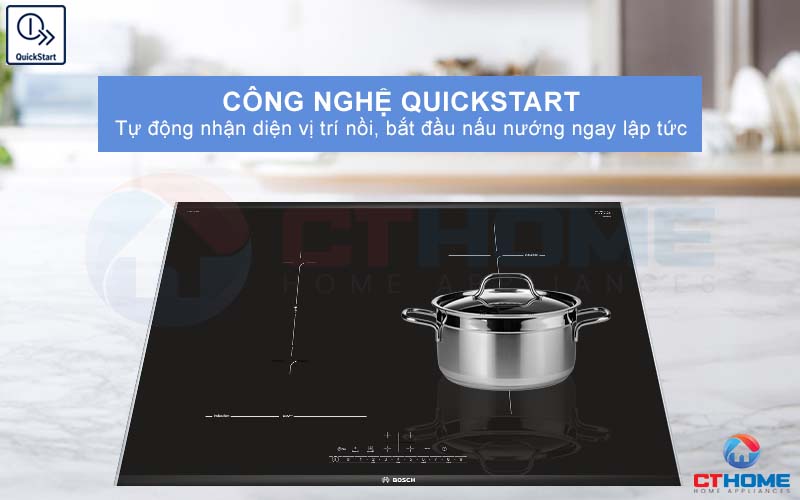 Nhận diện nồi nhanh chóng để nấu ăn ngay lập tức với công nghệ QuickStart.