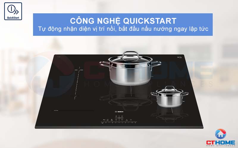 Công nghệ QuickStart nhận diện nồi để bắt đầu nấu ngay lập tức.