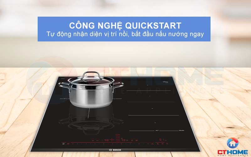 Nhận diện vị trí nồi nhanh chóng để bắt đầu nấu nướng ngay lập tức với QuickStart