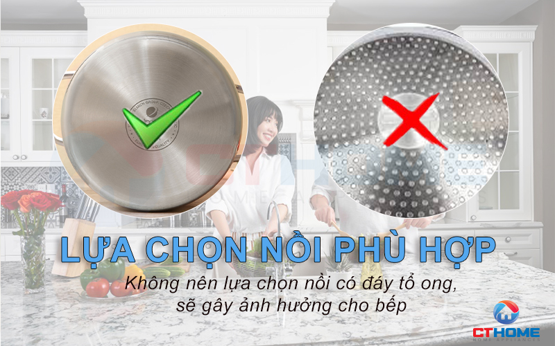 Lựa chọn nồi nấu phù hợp khi bếp chỉ dùng các loại nồi có đáy nhiễm từ