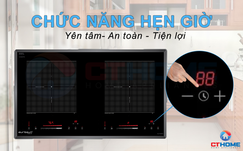 Tính năng hẹn giờ giúp bạn chủ động thời gian nấu nướng