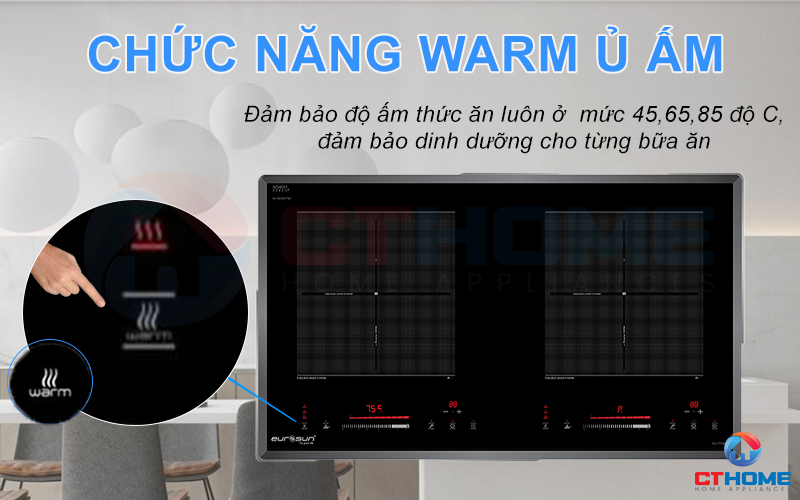 Chức năng hâm nóng- ủ ấm giữ vẹn nguyên dinh dưỡng thức ăn