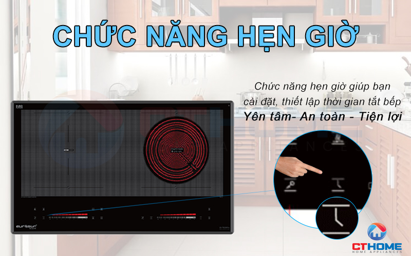 Tính năng hẹn giờ giúp bạn chủ động thời gian nấu nướng hơn