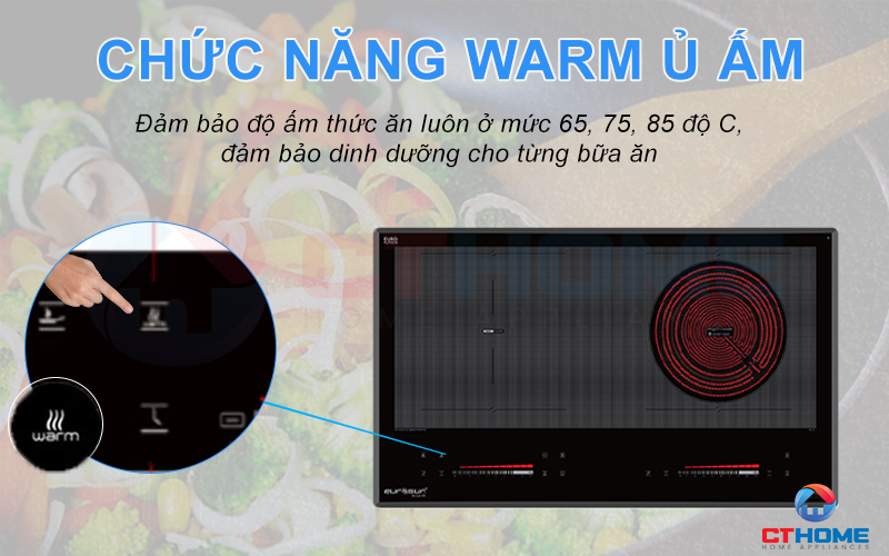 Chức năng hâm nóng Keep Warm giữ vẹn nguyên dinh dưỡng thức ăn