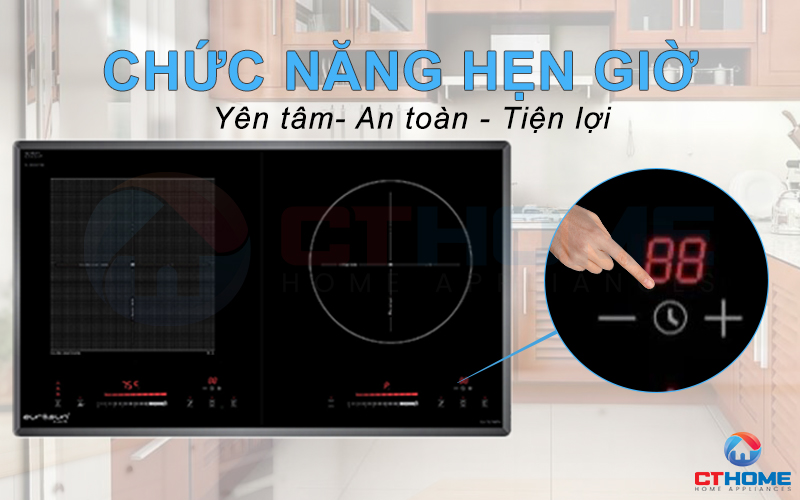 Tính năng hẹn giờ giúp bạn chủ động thời gian nấu nướng hơn