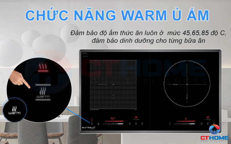 Chức năng hâm nóng Keep Warm giữ vẹn nguyên dinh dưỡng thức ăn