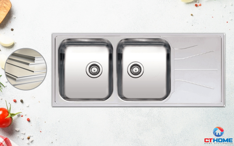 CHẬU RỬA CHÉN BÁT REGINOX DIPLOMAT 30 LUX R02254 CÓ BÀN CHỜ 2