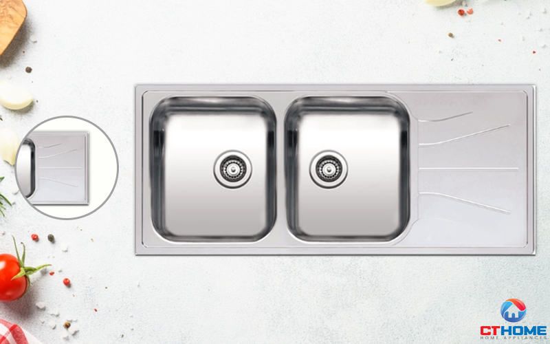 CHẬU RỬA CHÉN BÁT REGINOX DIPLOMAT 30 LUX R02254 CÓ BÀN CHỜ 6