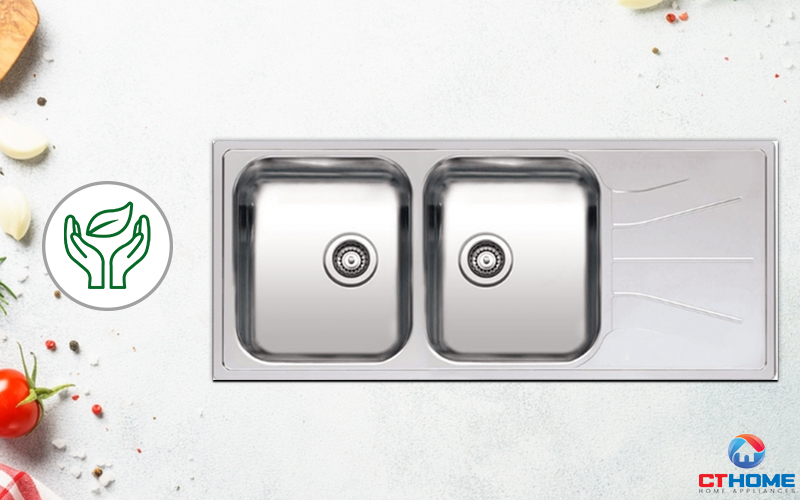 CHẬU RỬA CHÉN BÁT REGINOX DIPLOMAT 30 LUX R02254 CÓ BÀN CHỜ 4