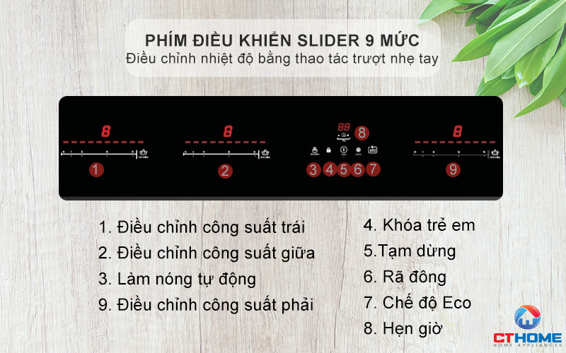 BẾP TỪ 3 VÙNG NẤU KOCHER DI-355  DI355 5