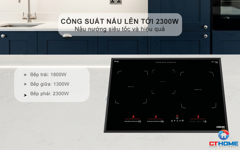 BẾP TỪ 3 VÙNG NẤU KOCHER DI-355  DI355 3