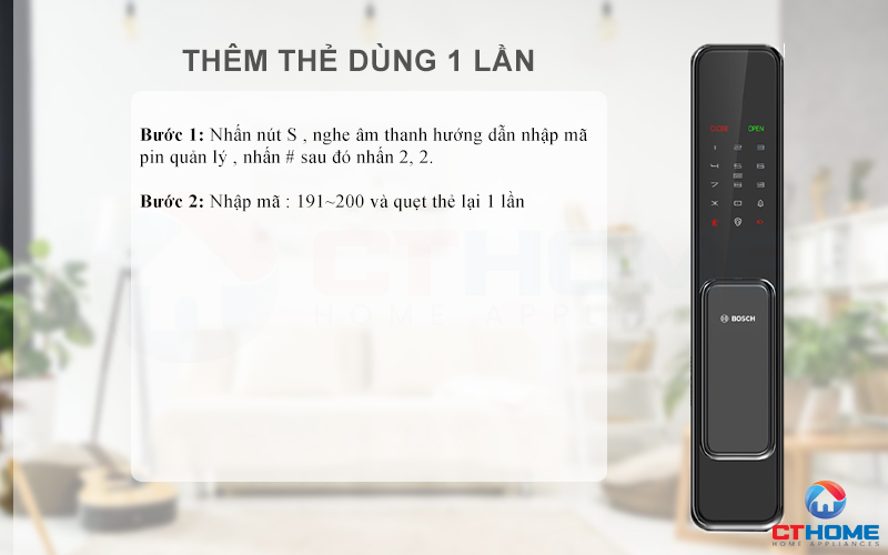 Thêm thẻ sử dụng 1 lần 
