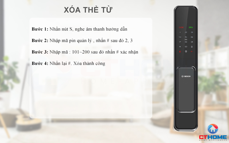 Xóa thẻ từ 