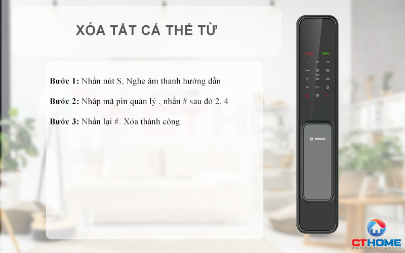 Xóa tất cả thẻ từ 