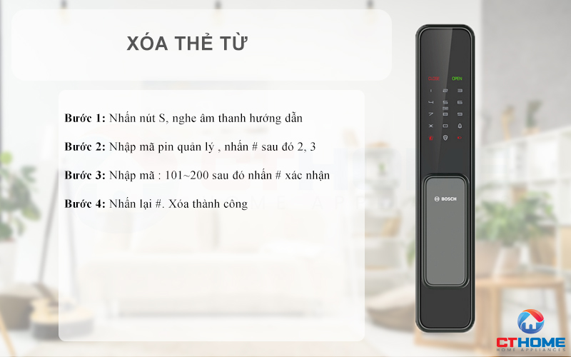 Xóa thẻ từ 