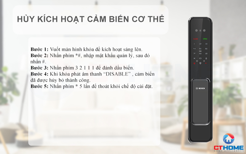 Hủy kích hoạt cảm biến 