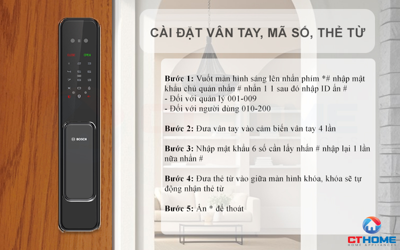 thêm mã pin ng dùng 