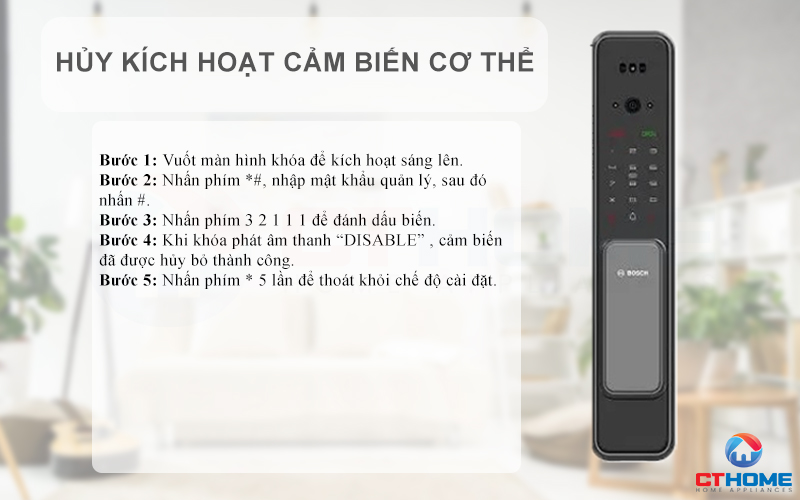 Hủy kích hoạt cảm biến 