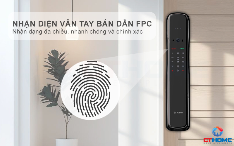 KHÓA ĐIỆN TỬ BOSCH EL800VF NHẬN DIỆN KHUÔN MẶT MÀU ĐEN 3