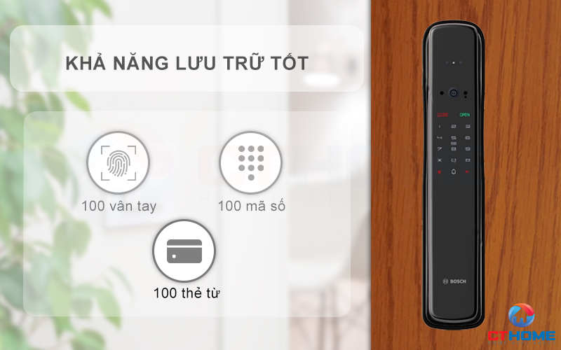 KHÓA ĐIỆN TỬ BOSCH EL800VF NHẬN DIỆN KHUÔN MẶT MÀU ĐEN 17