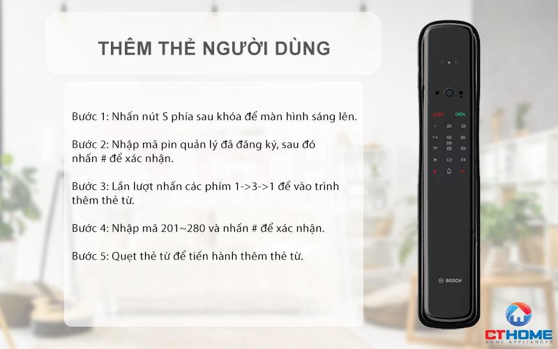 KHÓA ĐIỆN TỬ BOSCH EL800VF NHẬN DIỆN KHUÔN MẶT MÀU ĐEN 10