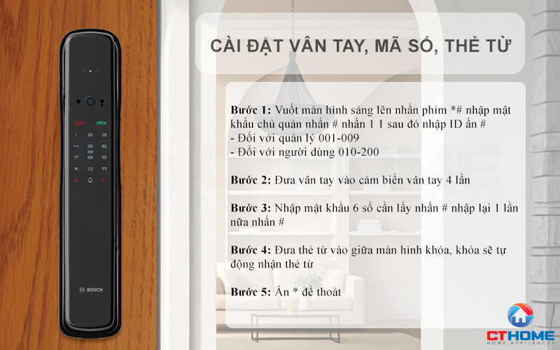 KHÓA ĐIỆN TỬ BOSCH EL800VF NHẬN DIỆN KHUÔN MẶT MÀU ĐEN 5