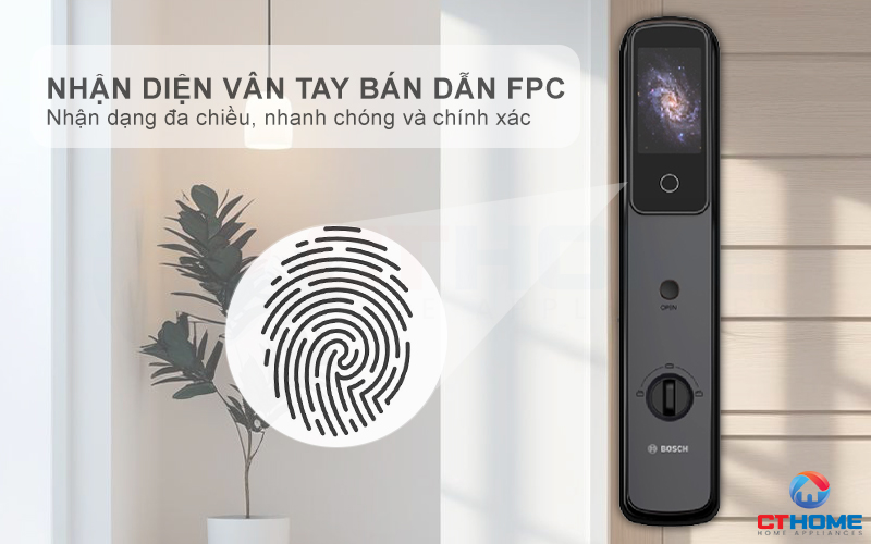 KHÓA ĐIỆN TỬ BOSCH EL800VF NHẬN DIỆN KHUÔN MẶT MÀU XÁM 3