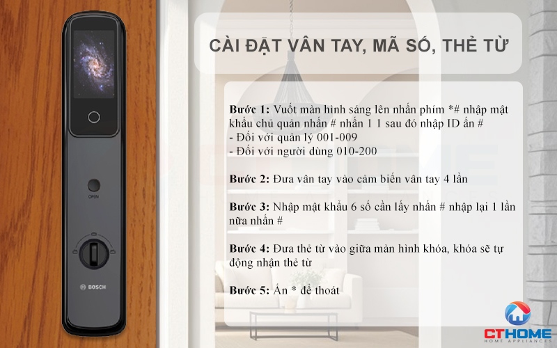 KHÓA ĐIỆN TỬ BOSCH EL800VF NHẬN DIỆN KHUÔN MẶT MÀU XÁM 5