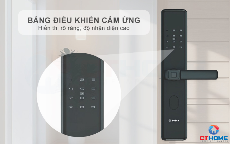 Bảng điều khiển cảm ứng hiển thị rõ ràng, thao tác dễ dàng với một chạm
