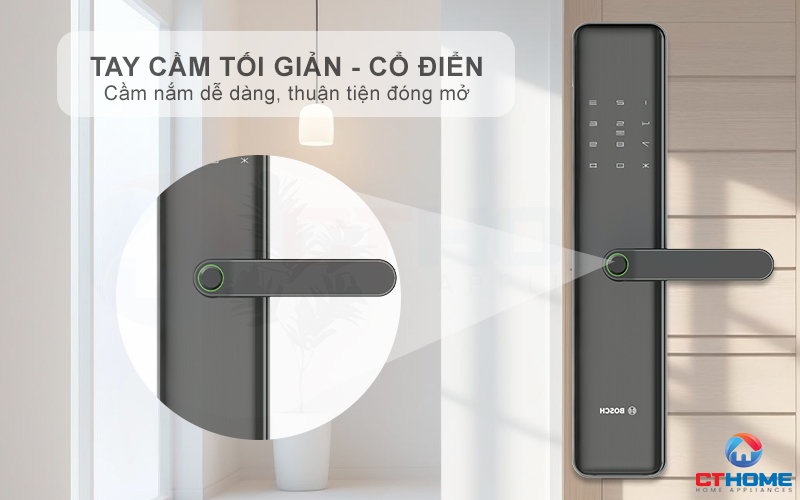 Tay cầm 2 chiều, xoay 4 hướng trơn tru mà không bị kẹt
