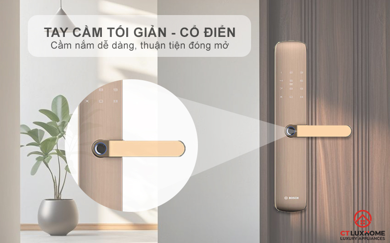 Tay cầm 2 chiều, xoay 4 hướng trơn tru mà không bị kẹt