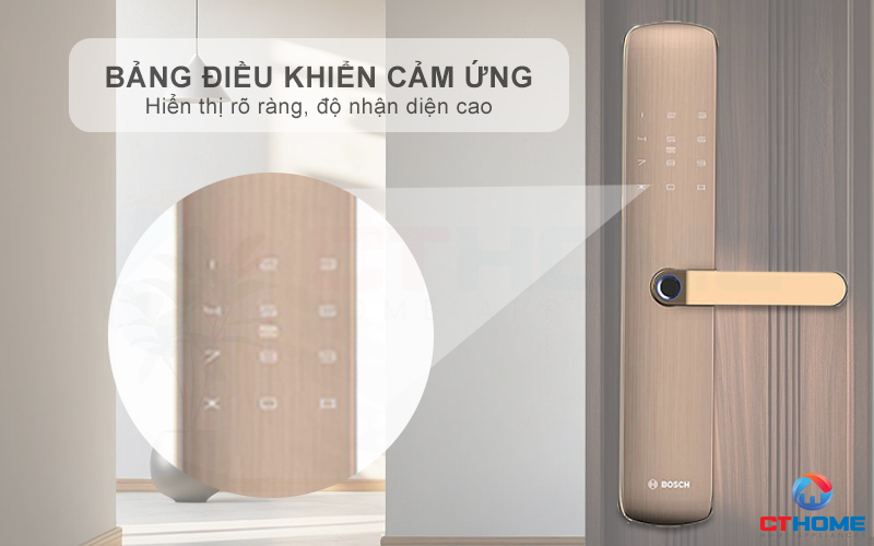 Bảng điều khiển cảm ứng hiện đại dễ dàng thao tác mở khóa