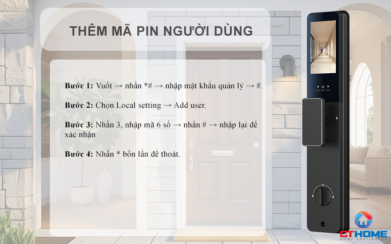 HOÁ CỬA THÔNG MINH AVOLOCK AL 75TFV CẢM BIẾN VÂN TAY, KHUÔN MẶT AL75TFV 6