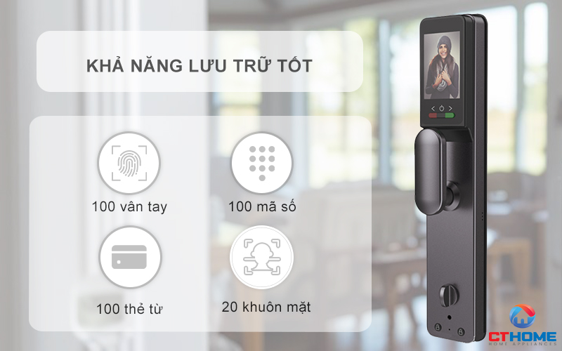 KHOÁ CỬA THÔNG MINH AVOLOCK AL 86FRV CẢM BIẾN VÂN TAY, KHUÔN MẶT AL86FRV 12
