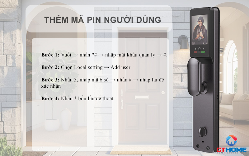 KHOÁ CỬA THÔNG MINH AVOLOCK AL 86FRV CẢM BIẾN VÂN TAY, KHUÔN MẶT AL86FRV 8