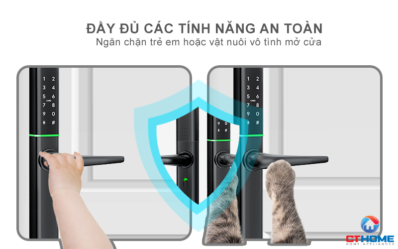 KHÓA CỬA NHÔM AVOLOCK AN 395 MÀU ĐEN NHẬN DIỆN VÂN TAY AN395 8