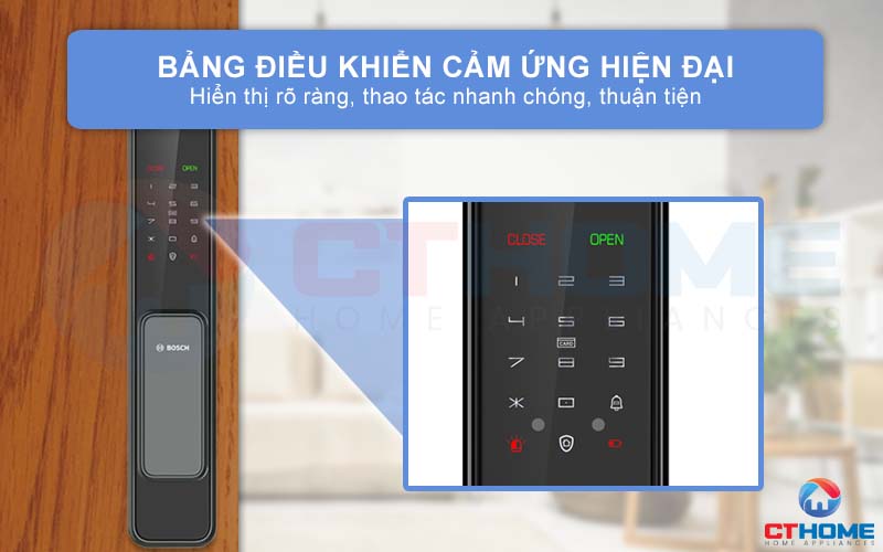 Thao tác trở nên dễ dàng hơn với bảng điều khiển cảm ứng một chạm