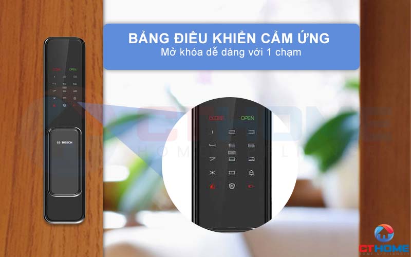 Bảng điều khiển cảm ứng cho khả năng thao tác dễ dàng với một chạm