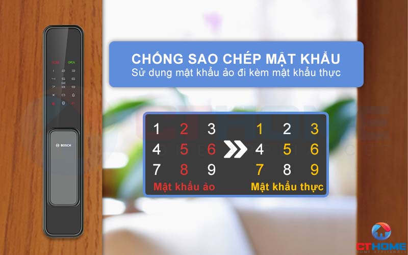 Tính năng chống sao chép mật khẩu với mật mã ảo đi kèm mật khẩu thực