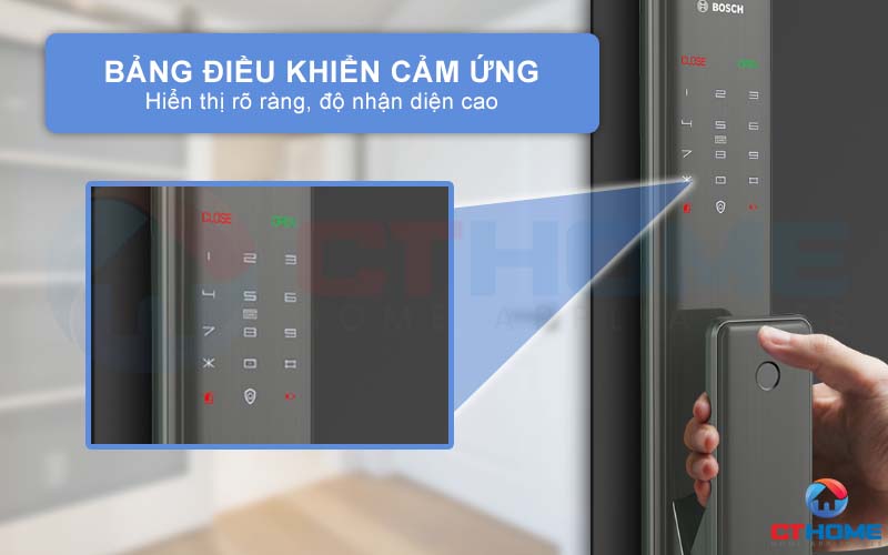 Bảng điều khiển cảm ứng cho khả năng thao tác dễ dàng