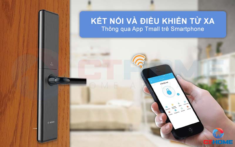 Kết nối và điều khiển từ xa khóa vân tay Bosch ID80 thông qua App Tmall