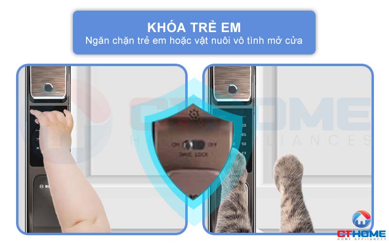 Khóa vân tay Bosch FU550 với nhiều cơ chế bảo mật cao, giúp bảo vệ toàn diện cho người dùng