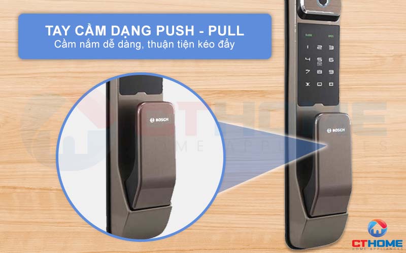 Thiết kế tay cầm Push - Pull cho bạn một cảm giác cầm nắm dễ dàng hơn