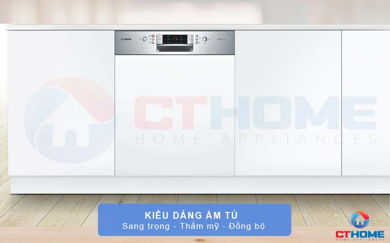 Kiểu dáng âm tủ sang trọng và hiện đại là điểm nhấn nổi bật trong không gian bếp